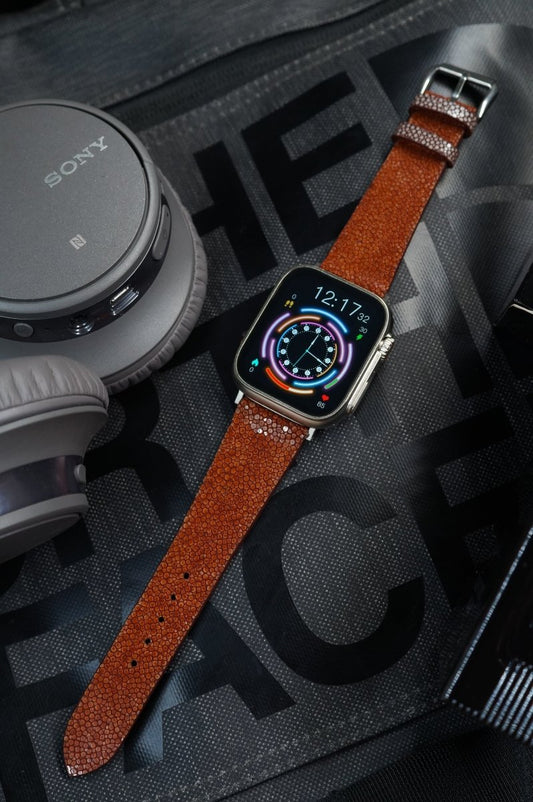 Handmade Stingray Apple Watch Band - upcycledwatchband