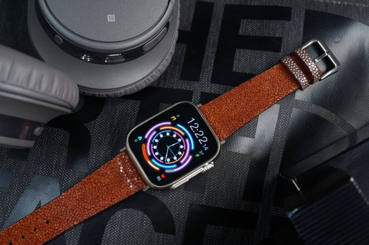 Handmade Stingray Apple Watch Band - upcycledwatchband