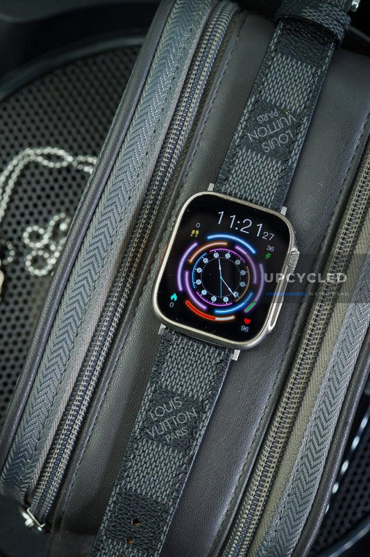 Upcycled Louis Vuitton LV Damier Graphite Apple Watch Band - upcycledwatchband