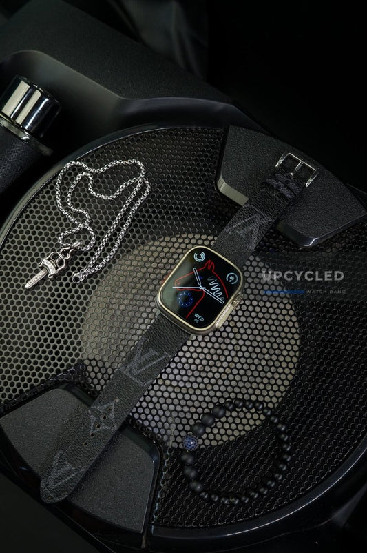 Upcycled LV Monogram Apple Watch Band - upcycledwatchband